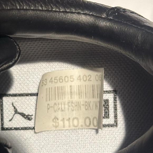 NWT PUMA SHOES BLACK/WHITE 6.5 NEVER WORN - Picture 9 of 10